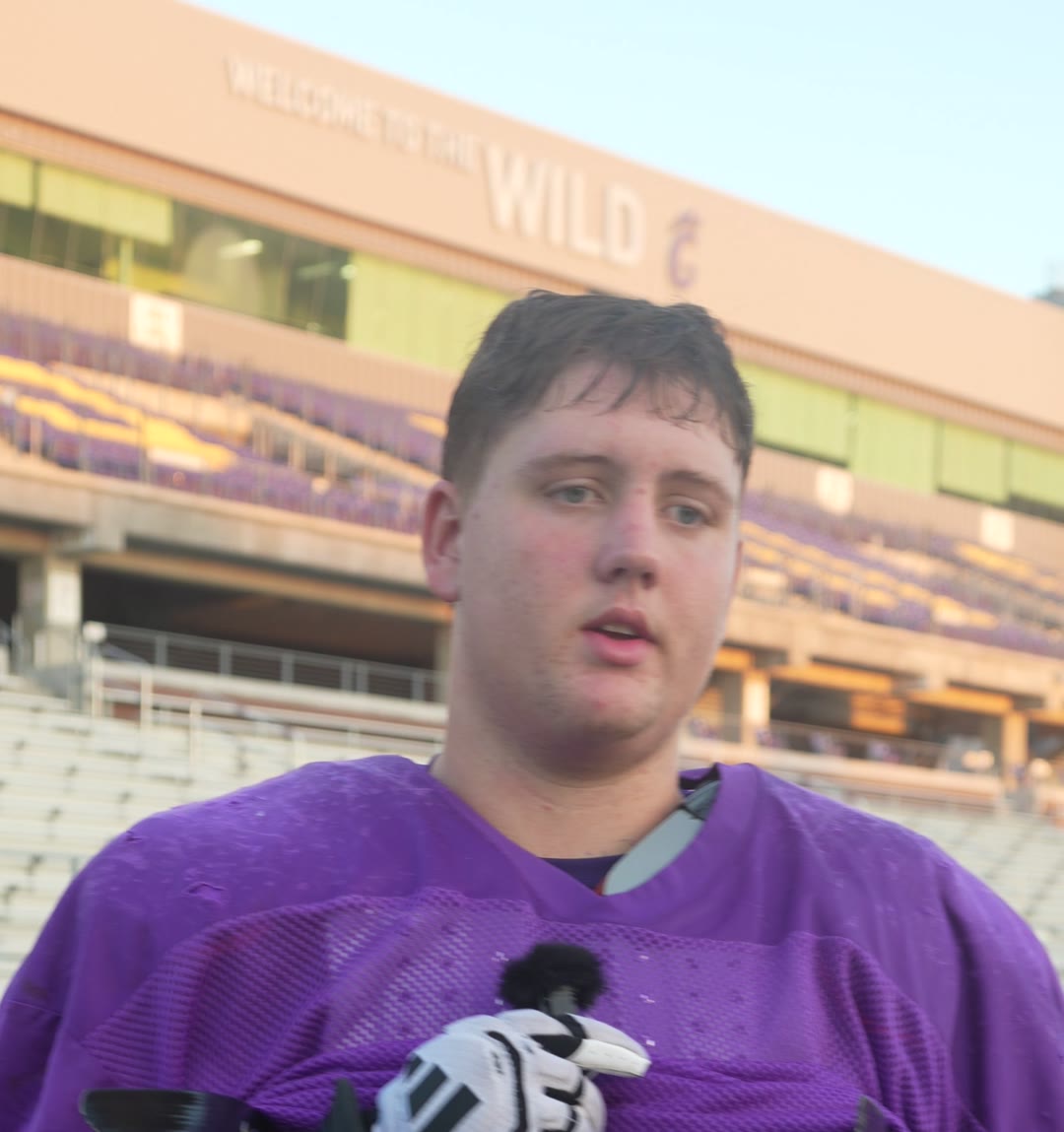 Jack Van Wart during his athlete interview